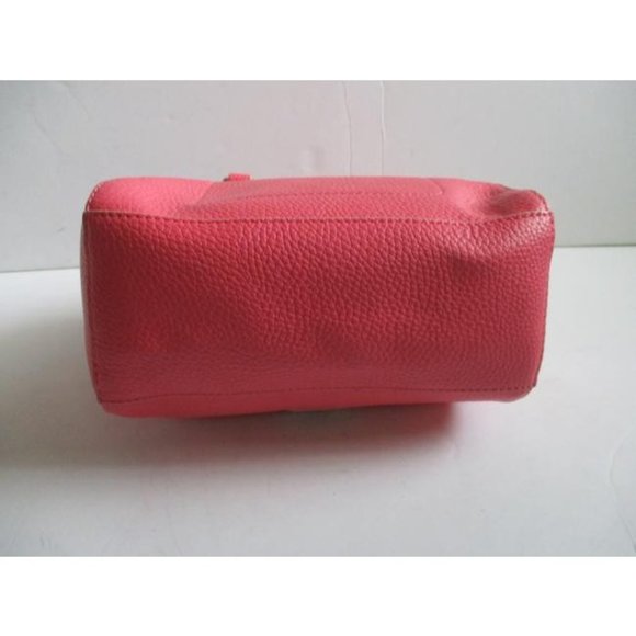 **Lauren Ralph Lauren Candy Pebbled Cotton Pink Polyurethane Satchel - Picture 3 of 9